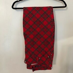 Charter Club Red Plaid Womens Jeans
